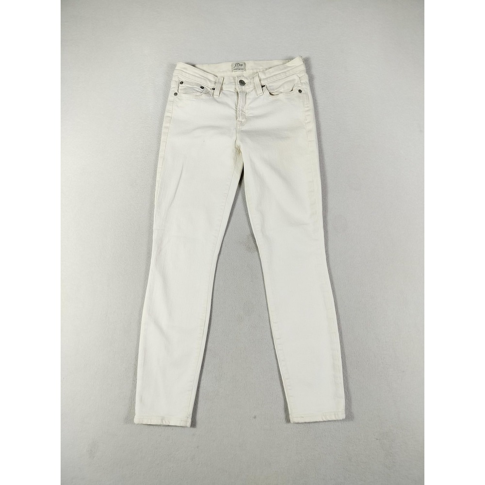 J Crew Toothpick Jeans Womens 26 White‎ Skinny Stretch Denim Casual Pants